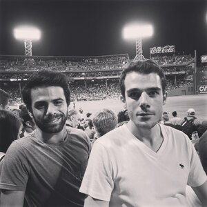 Raphael Lebrun and friend.  Boston v Chicago..jpg