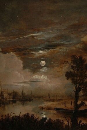 Deatil of Moonlit Landscape with a View of the New Amstel River and Castle Kostverloren (1647-...jpg