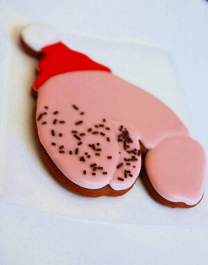 Vegan Gingerbread Penis Cookie With Royal Icing.JPG