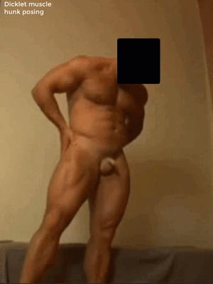 Dicklet muscle hunk posing.gif