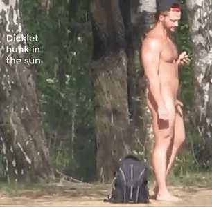 Dicklet hunk in the sun.gif