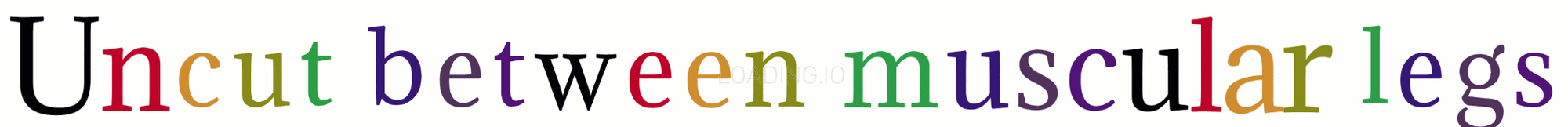 uncunt between muscular legs.gif