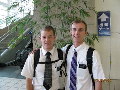Elder Carter Peck and Elder Plocher serving in the Chuuk Zone, Uman Island  March 2013.jpeg