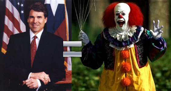 Rick Perry Equals Pennywise.png