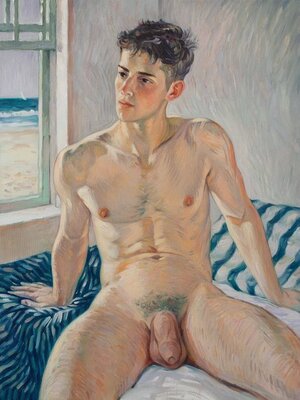 art - Yaroslav Sobol. Chico desnudo por la mañana..jpg