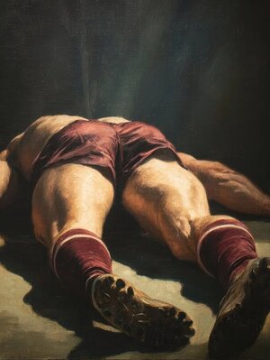 Exhausted Athlete Lying Face Down by SampadArt Gallery.jpeg