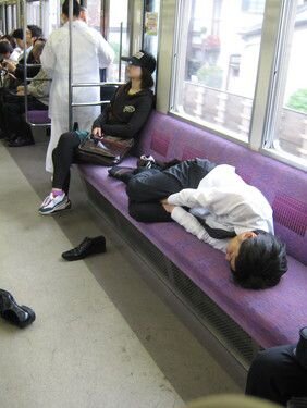 Drunk man on the train #crazyjapan.jpeg