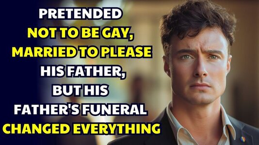 PRETENDED NOT TO BE GAY, MARRIED TO PLEASE HIS FATHER — BUT HIS FATHER'S FUNERAL CHANGED EVER...jpeg