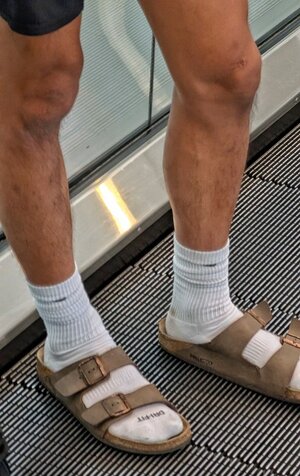 Men's Birkenstock sandals and white crew socks (1).jpeg