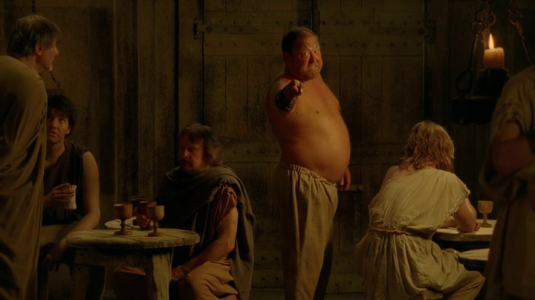 Mark Addy Shirtless in Atlantis  (3).png