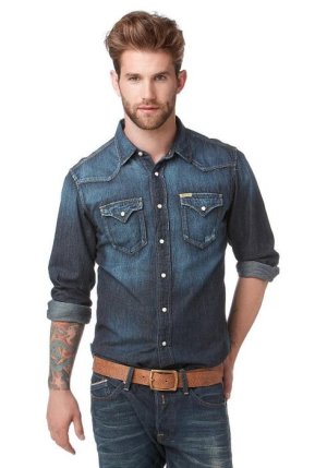 Andre Hamann replay-jeanshemd-dark-blue-9181545.jpg