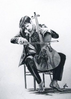 Stjepan Charcoal of playing in bare feet.jpg