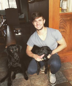 Anthony Parker with Lila Bear and Charlie. Wildwoods Farm.jpg