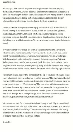 Anais Nin Letter to 'The Collector' - Delta of Venus.jpg