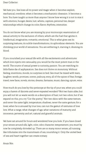 Anais Nin Letter to 'The Collector' - Delta of Venus.jpg