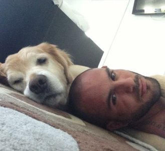 Avihay Dahan with Sam, 2015.jpg