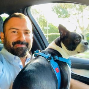 1 Ali Rad and Tucker. Tucker’s going to work with daddy today, 11 October 2019.jpg